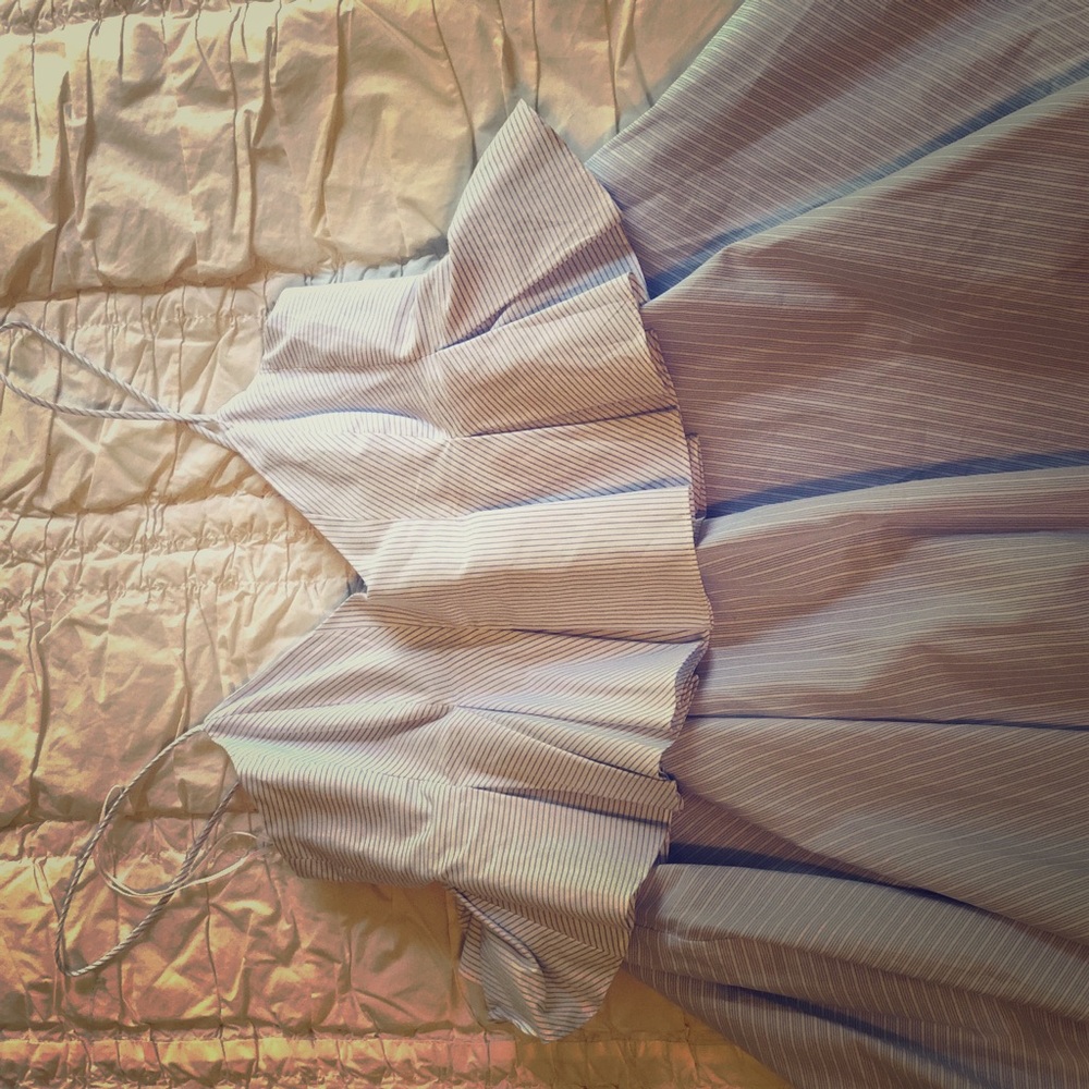Blue and White striped baby doll dress!